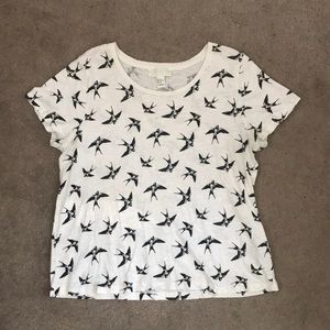White Sparrow Tee